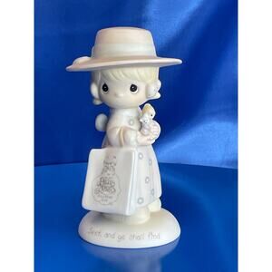 Precious Moments Seek and Ye Shall Find Girl Holding Bag